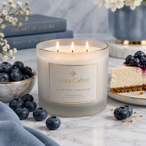 Cora Cabre 3-Wick Candle – Blueberry Cheesecake