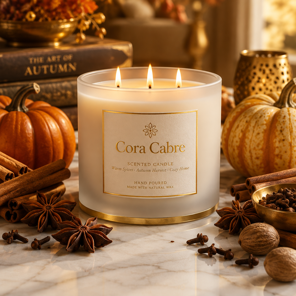 Cora Cabre 3-Wick Candle – Pumpkin Spice